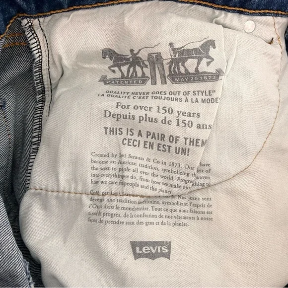 Levi's Men's 505 Classic Straight Blue‎ Jeans Size 34 X 32 - Picture 13 of 16